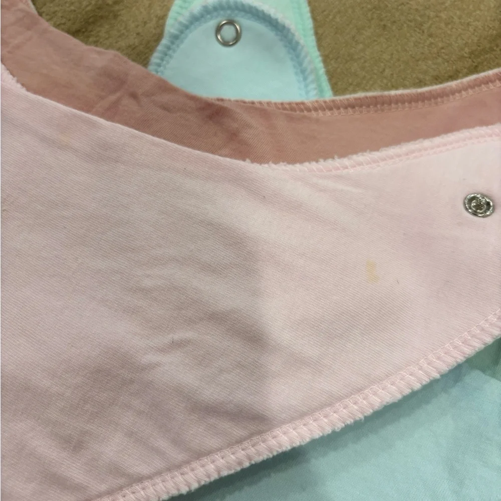 Soft Cotton Bandana Bibs in Pink & Light Blue | 4 Total